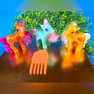 MY LITTLE PONY G3 VTG 2005 McDONALD’S TOY MINTY BUTTERSCOTCH SPARKLEWORKS PONIES